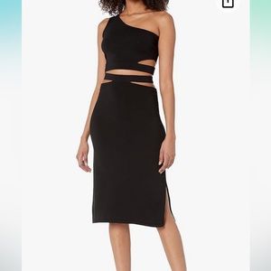 NWT The Drop Women's Valentina Slim Cutout Pull-On Midi Sweater Skirt